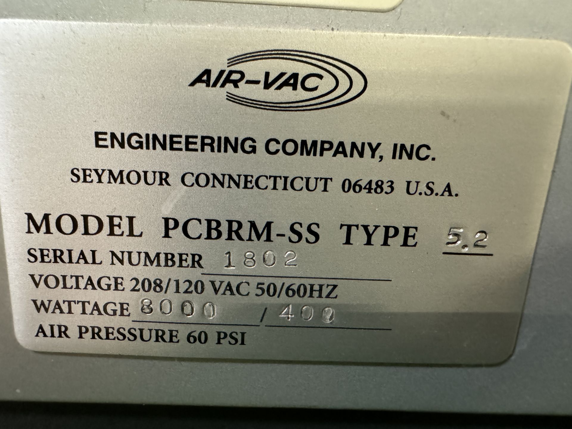 AIR-VAC PCBRM LEAD FREE SOLDER FOUNTAIN MINI WAVE REWORK STATION MODEL # PCBRM-SS - Image 5 of 5