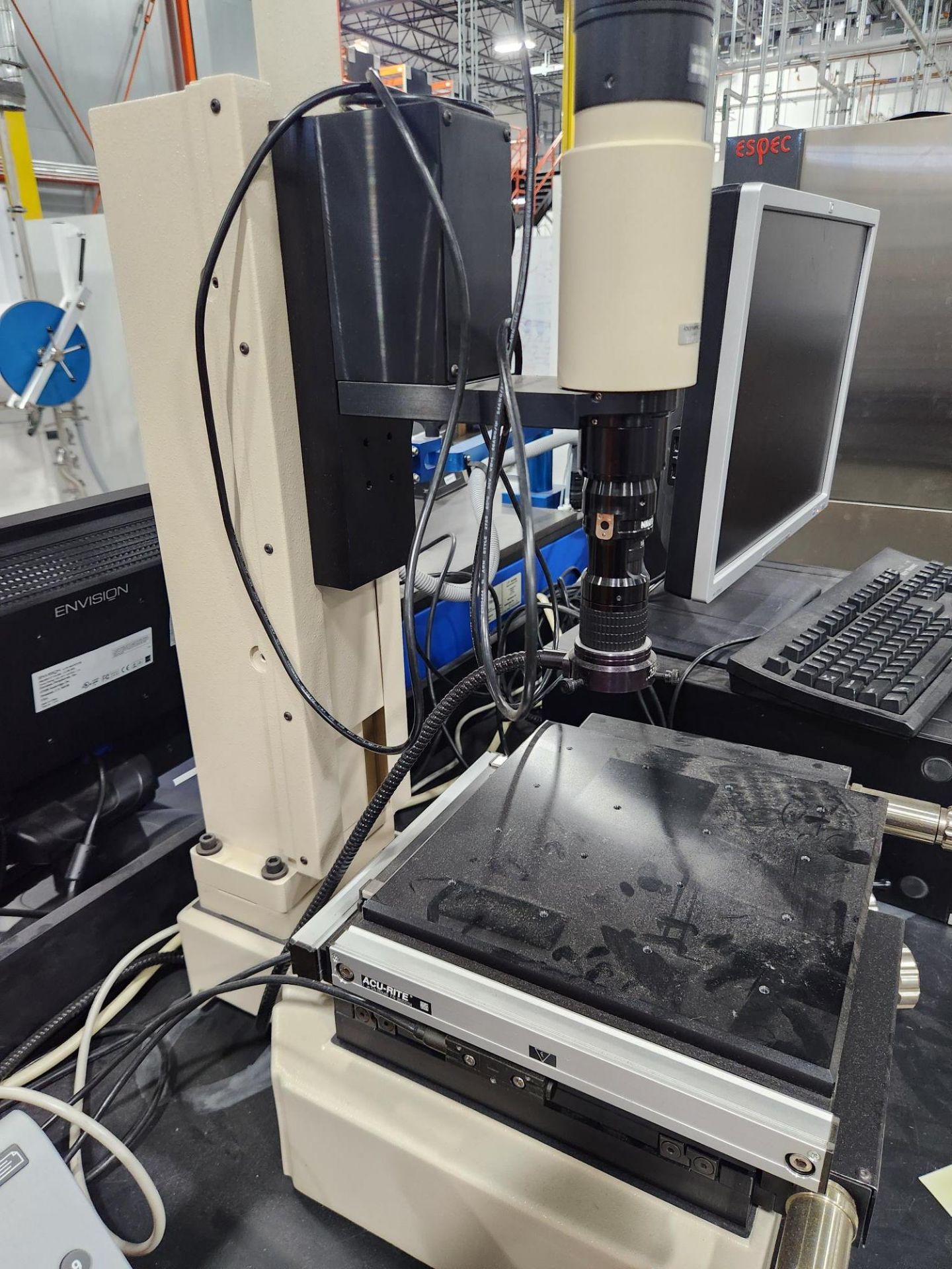 VALLEY PRECISION MULTIMEASURE II MICROSCOPE WITH OLYMPUS U-PMTVC ADAPTER