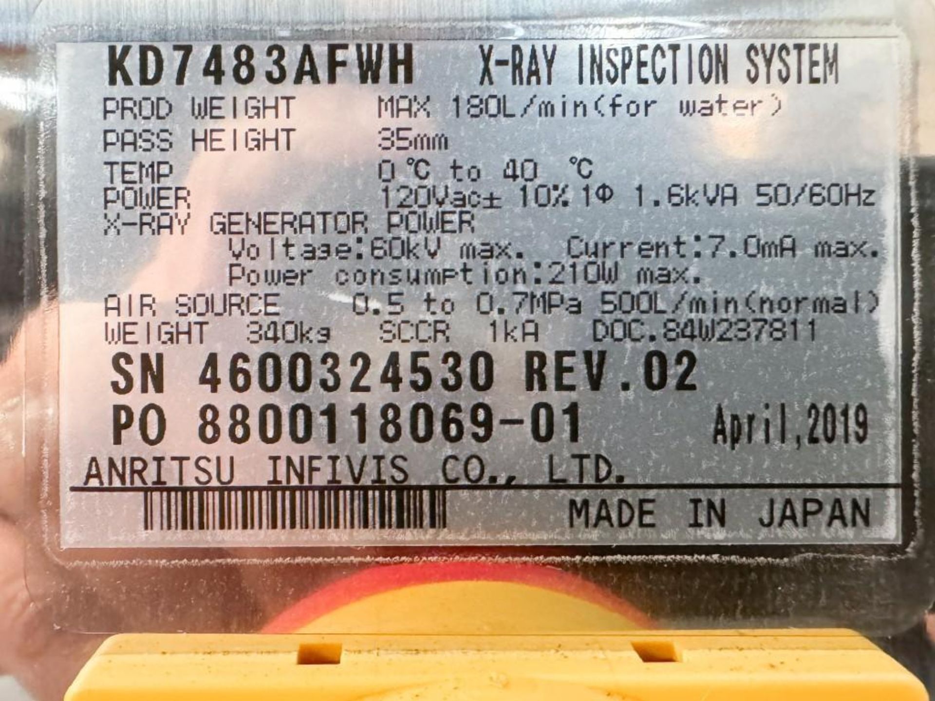 Anritsu Pipeline Inspection X-Ray Inspection System - Image 5 of 7