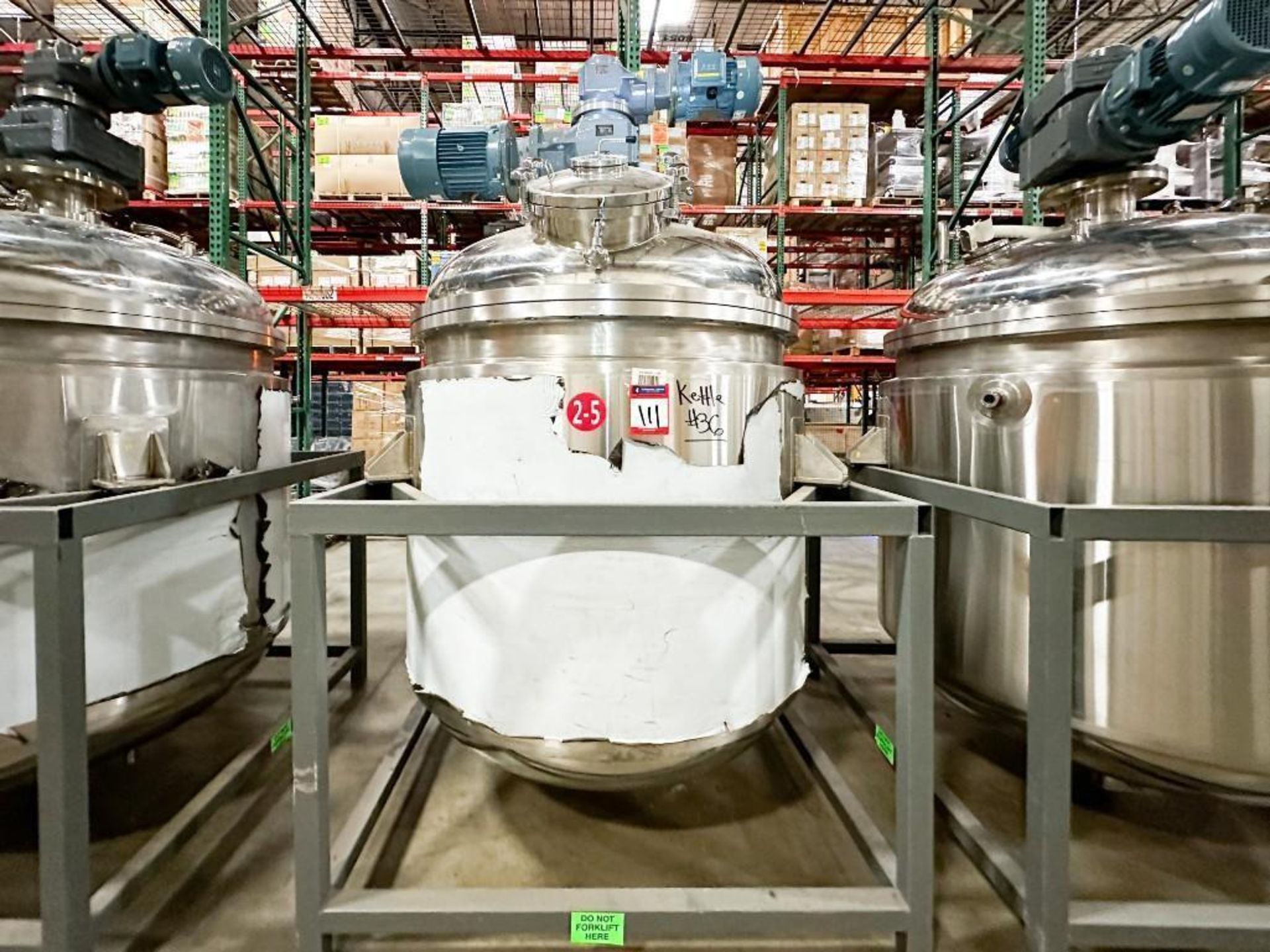 NEW - 1500 Liter, SS, Fully Jacketed, Vacuum, Dual Motion Mixing Kettle