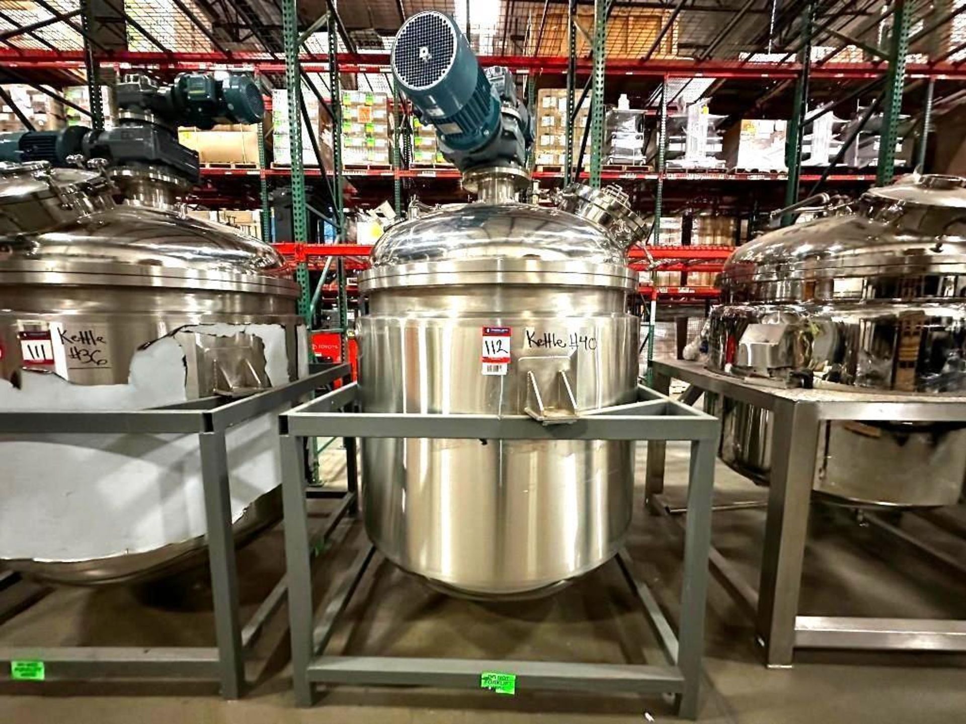 NEW - 1500 Liter SS Fully Jacketed Vacuum Dual Motion Mixing Kettle - Image 3 of 8