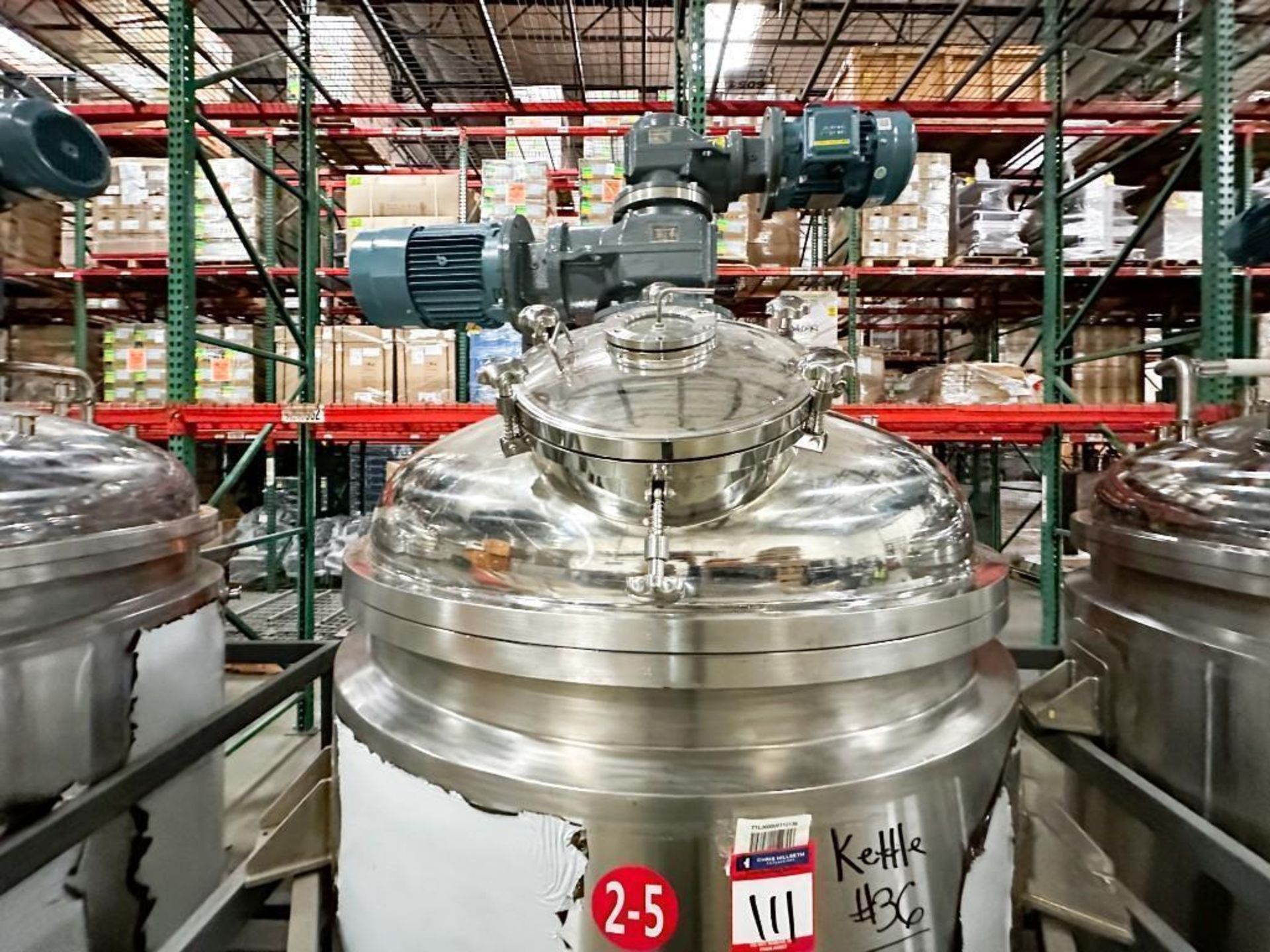 NEW - 1500 Liter, SS, Fully Jacketed, Vacuum, Dual Motion Mixing Kettle - Image 5 of 15