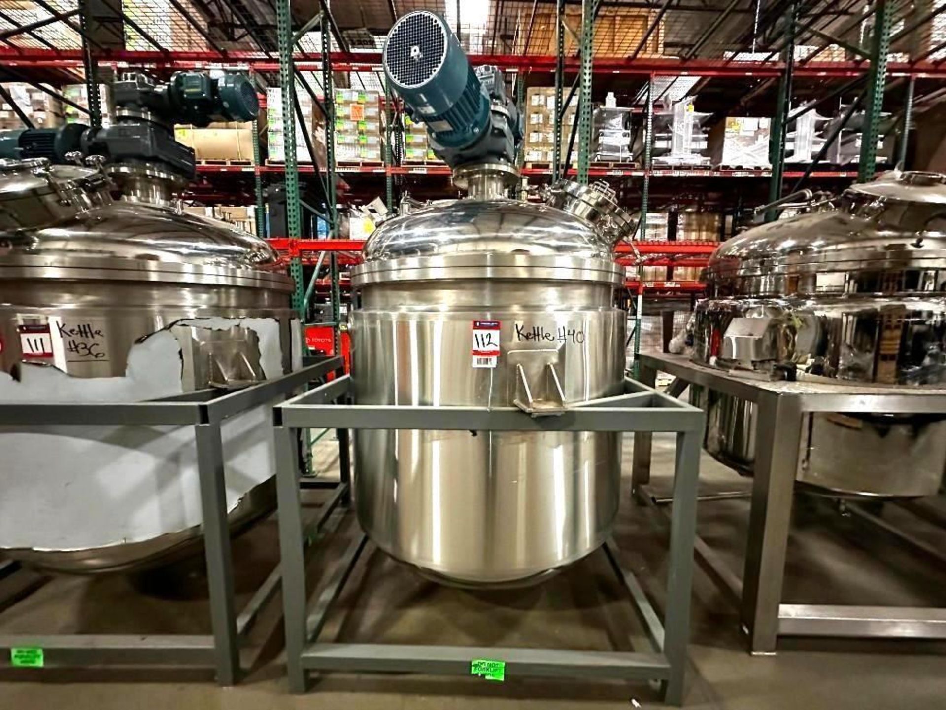 NEW - 1500 Liter SS Fully Jacketed Vacuum Dual Motion Mixing Kettle