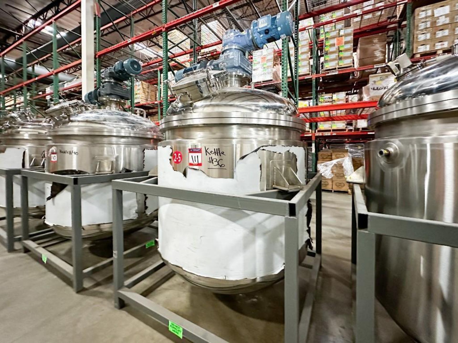 NEW - 1500 Liter, SS, Fully Jacketed, Vacuum, Dual Motion Mixing Kettle - Image 4 of 15