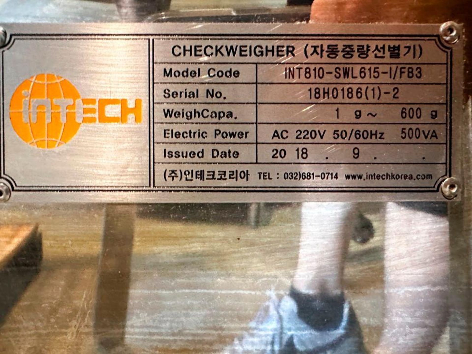 Intech High Speed Check Weigher - Image 3 of 3