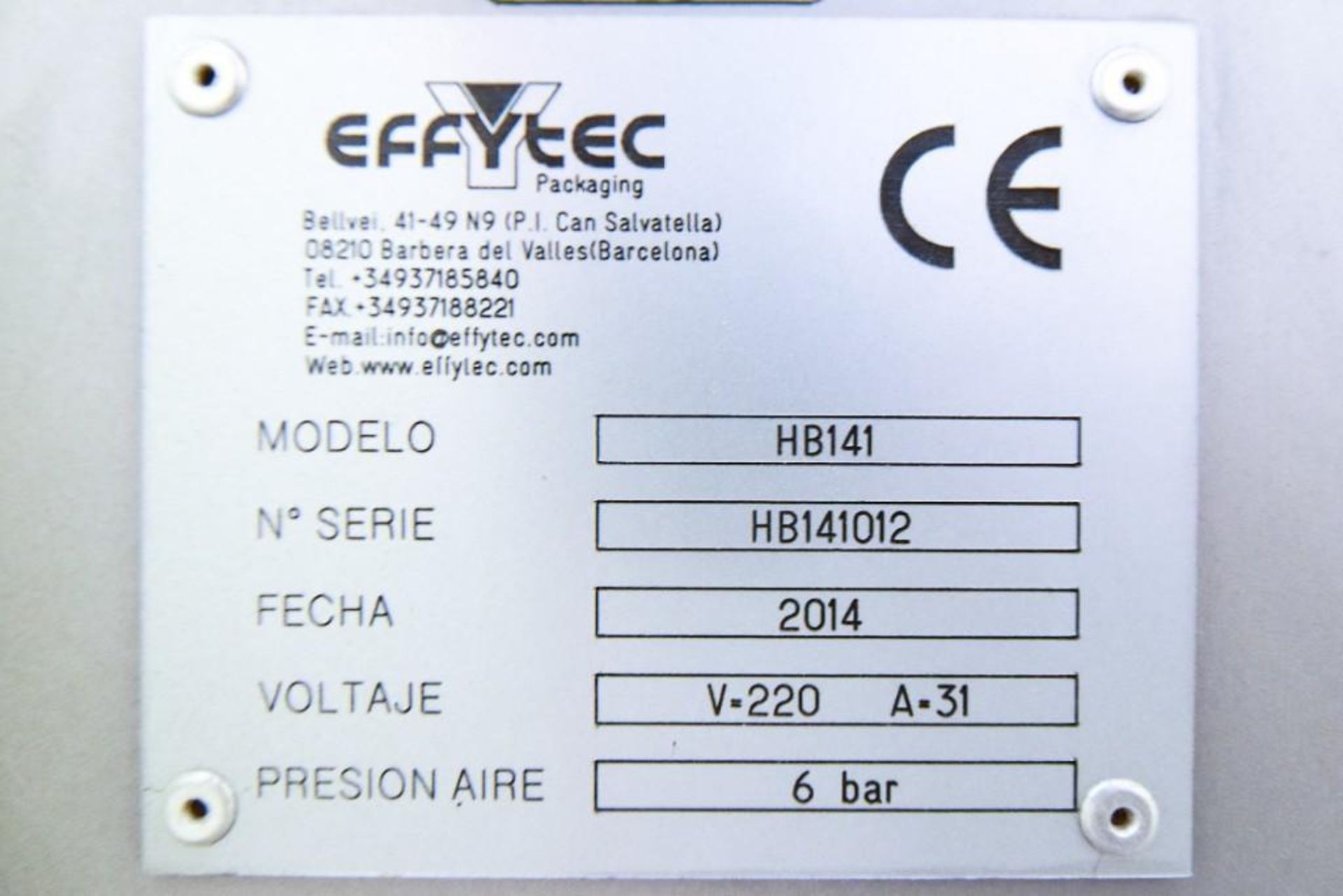 Effytec HB141 Pouch Filling Machine - Image 9 of 9