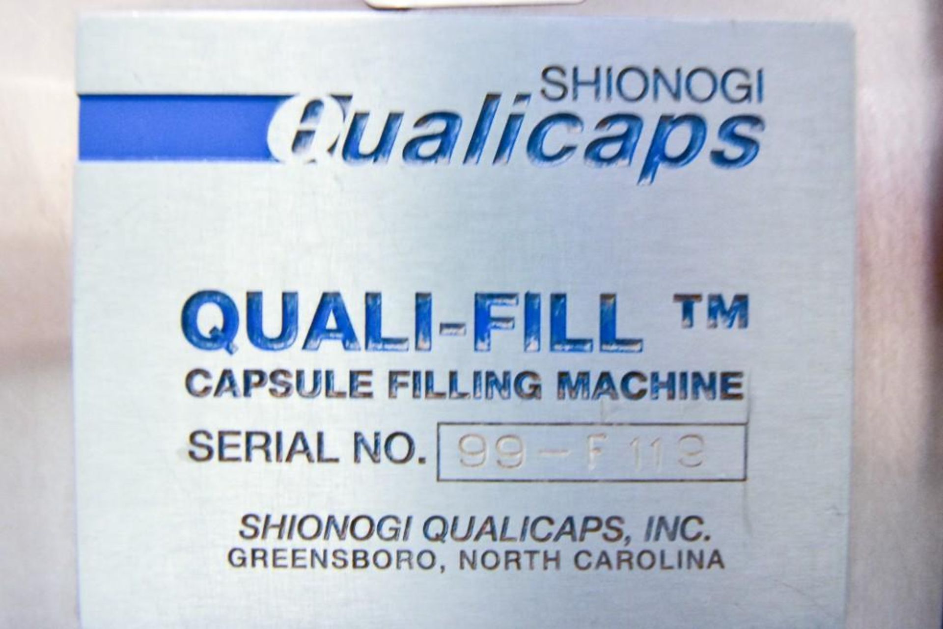 Qualifill / Schafer Semi Automatic Capsule Filling Machine - Image 8 of 12