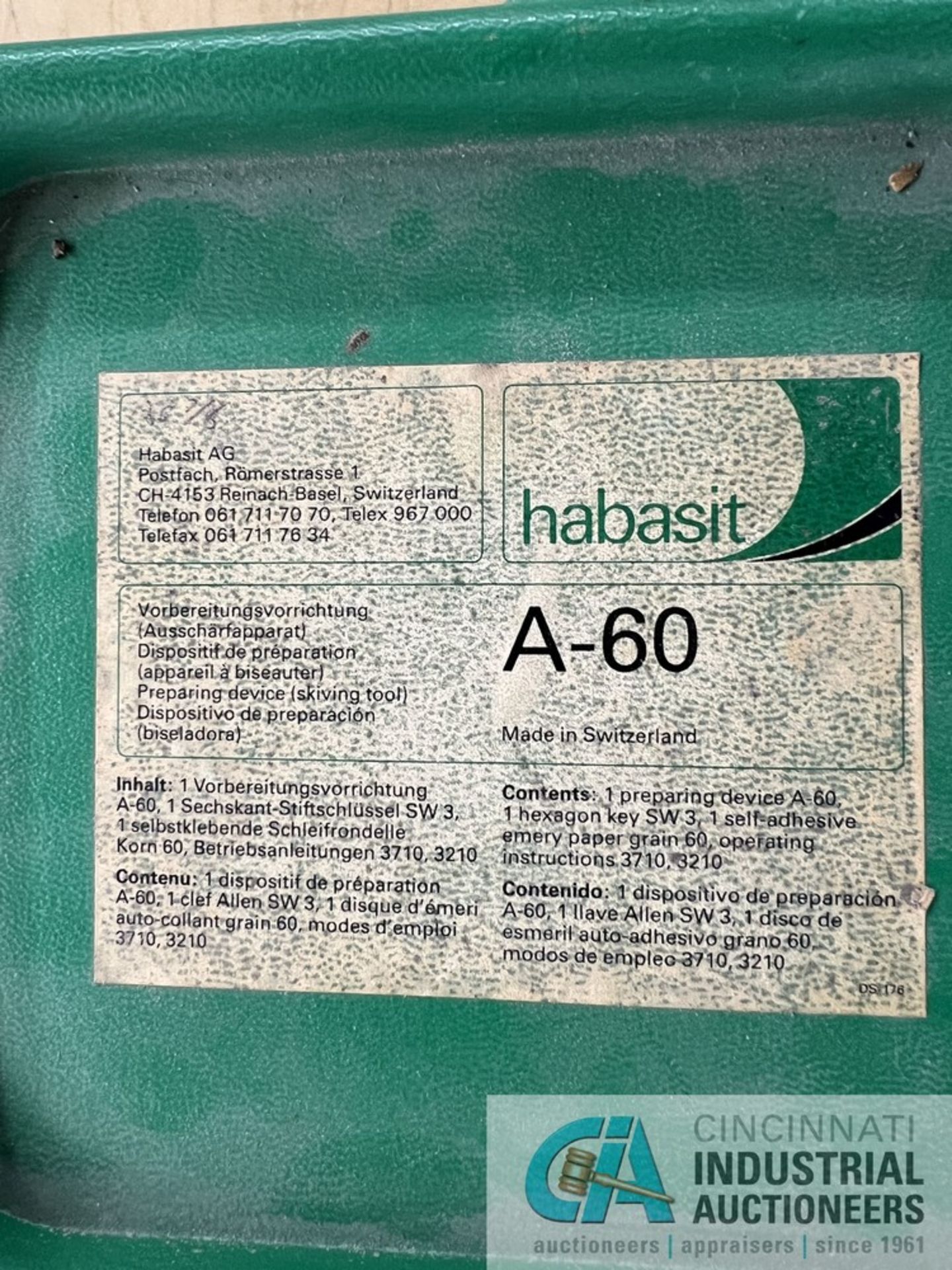 HASASIT MODEL A-60 SKIVING TOOL - Image 2 of 2