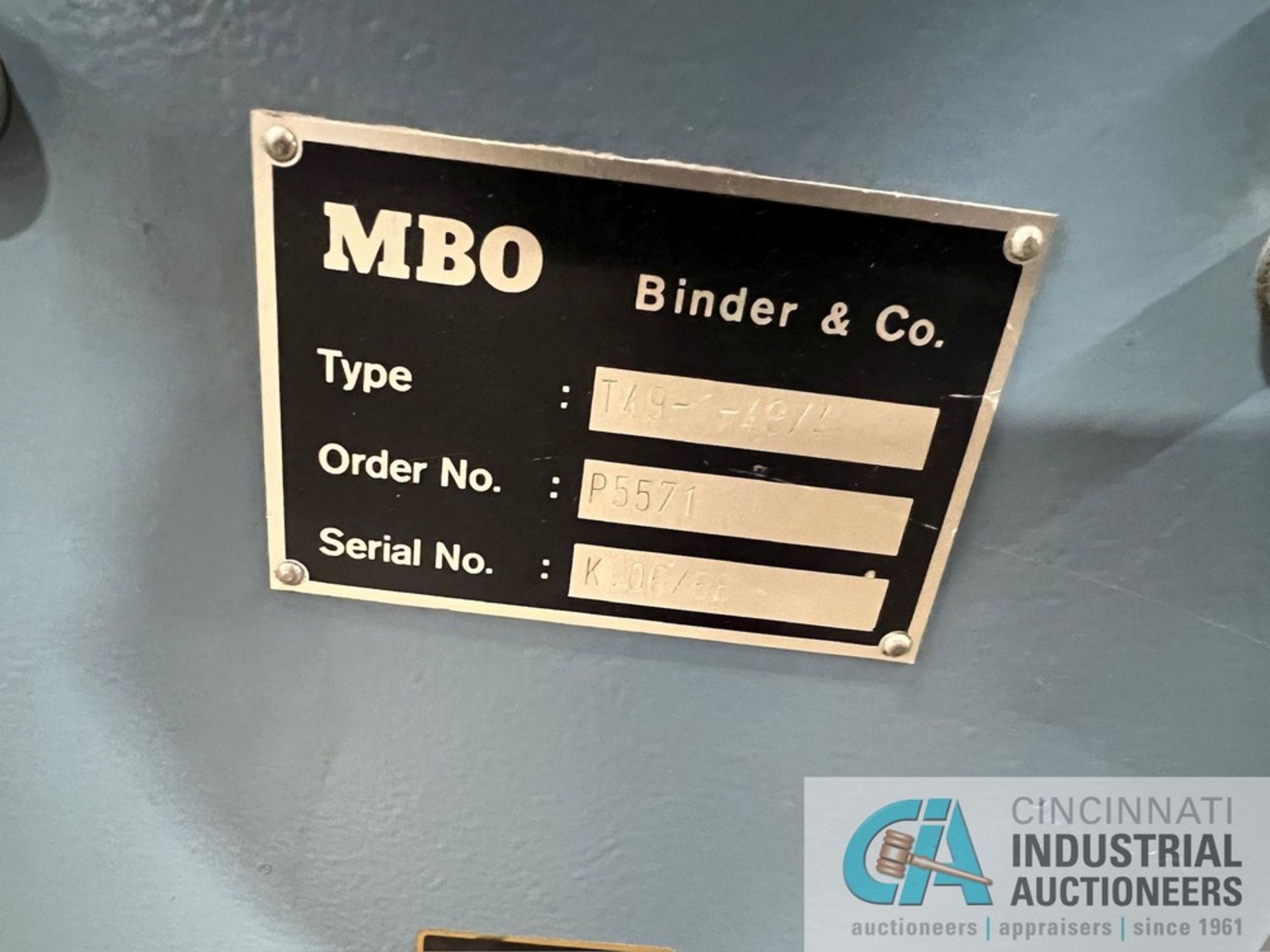 19" X 26" MBO MODEL T49 PILE FEED 4-PLATE MAIN UNIT ONLY; S/N K.06/68 **For convenience, the loading - Image 7 of 10