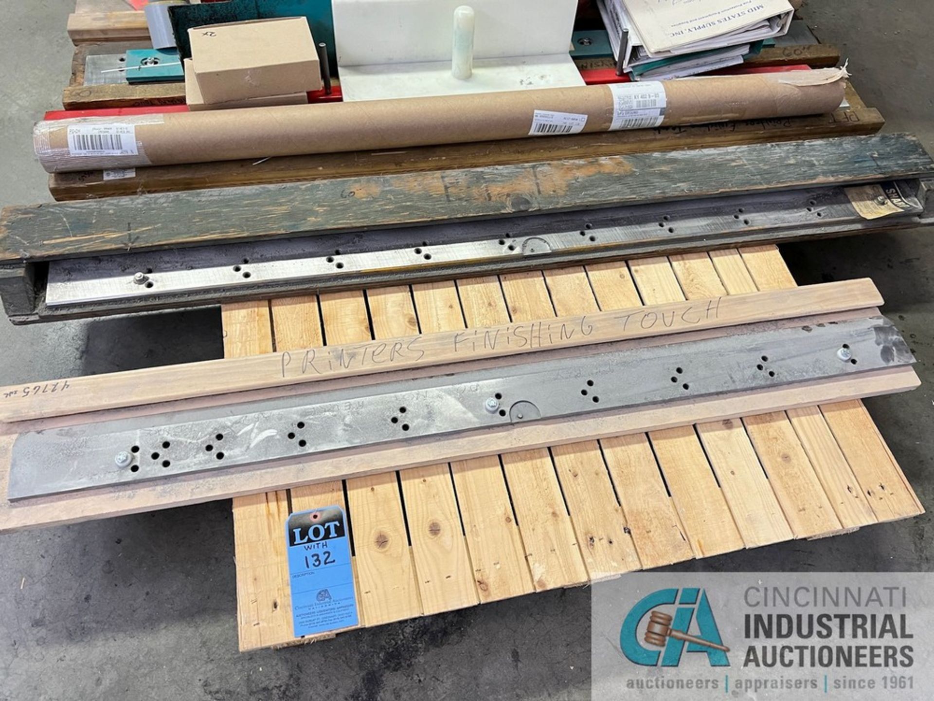 52" PERFECTA MODEL 132TVC GUILLATINE PAPER CUTTER; S/N 72356, WITH TOOLS AND BLADES **For - Image 12 of 13