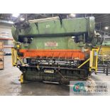 150 TON X 144" CHICAGO DREIS AND KRUMP MODEL 510-D MECHANICAL PRESS BRAKE WITH REMOVEABLE FLANGES TO