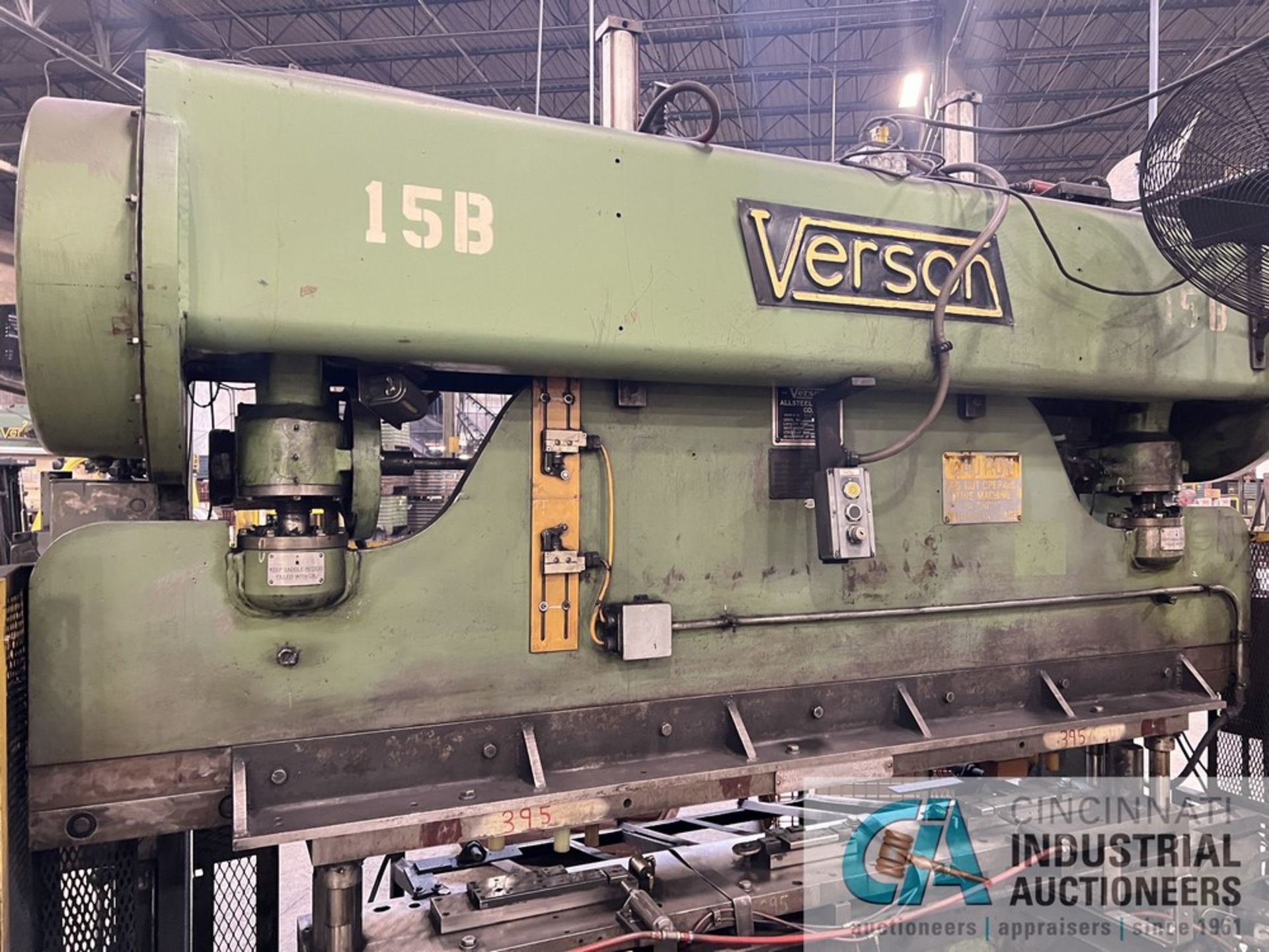 65 TON X 120" VERSON MECHANICAL PRESS BRAKE WITH REMOVEABLE FLANGES TO BED AND RAM; S/N 21472-208- - Image 5 of 15