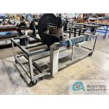 48" X 96" PORTABLE WORK TABLE WITH (7) MISCELLANEOUS ANVIL TYPE DIES