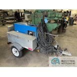 10,000 WATT MILLER TRAILBLAZER 301G GENSET GAS POWERED WELDER MOUNTED TO SINGLE AXLE TRAILER, 893