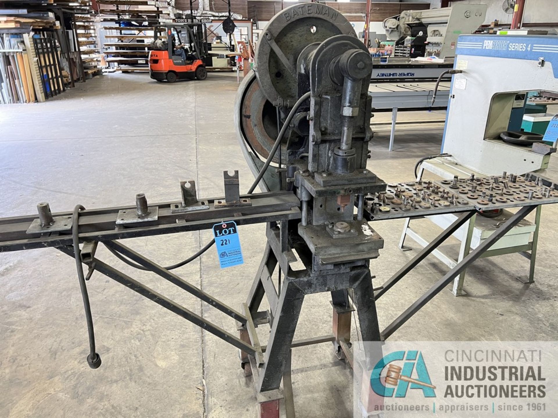 18-TON LEHMAN PRESSHEAR #10 PUNCH PRESS WITH DIES