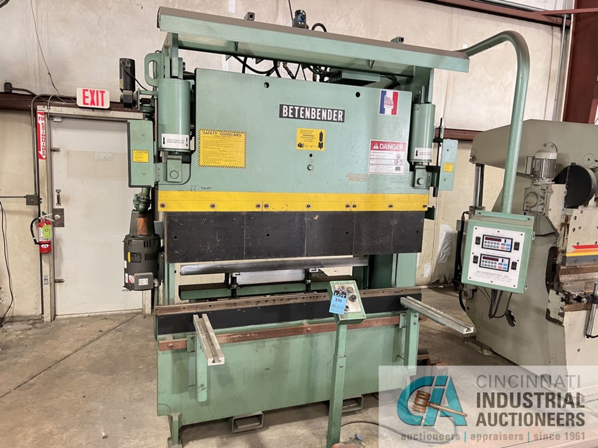 70 TON X 6’ BETENBENDER MODEL 6-70T HYDRAULIC BRAKE PRESS; S/N 106206, 22” THROAT, 8” STROKE,