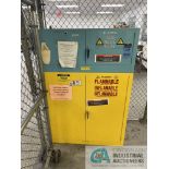 (LOT) 30 GALLON JUSTRITE FLAMMABLE LIQUID STORAGE CABINET AND JUSTRITE ACID CABINET (OUTBACK)