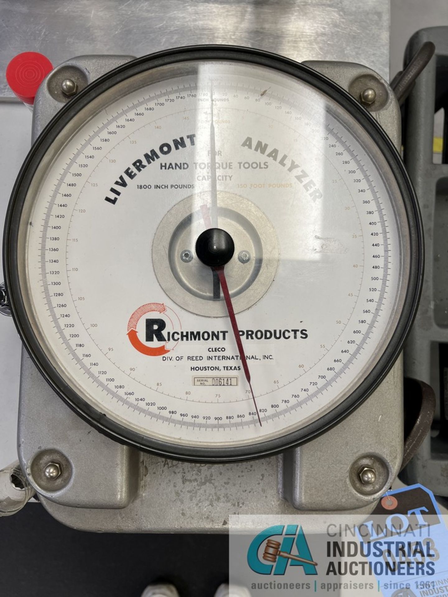 1,800 INCH / LB. CAPACITY RICHMONT LIVERMONT HAND TORQUE ANALYZER (INSP) - Image 2 of 2