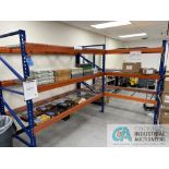 SECTIONS 96" X 42" X 84" TEAR DROP STYLE ADJUSTABLE BEAM PALLET RACK INCLUDING (4) 42" X 84"