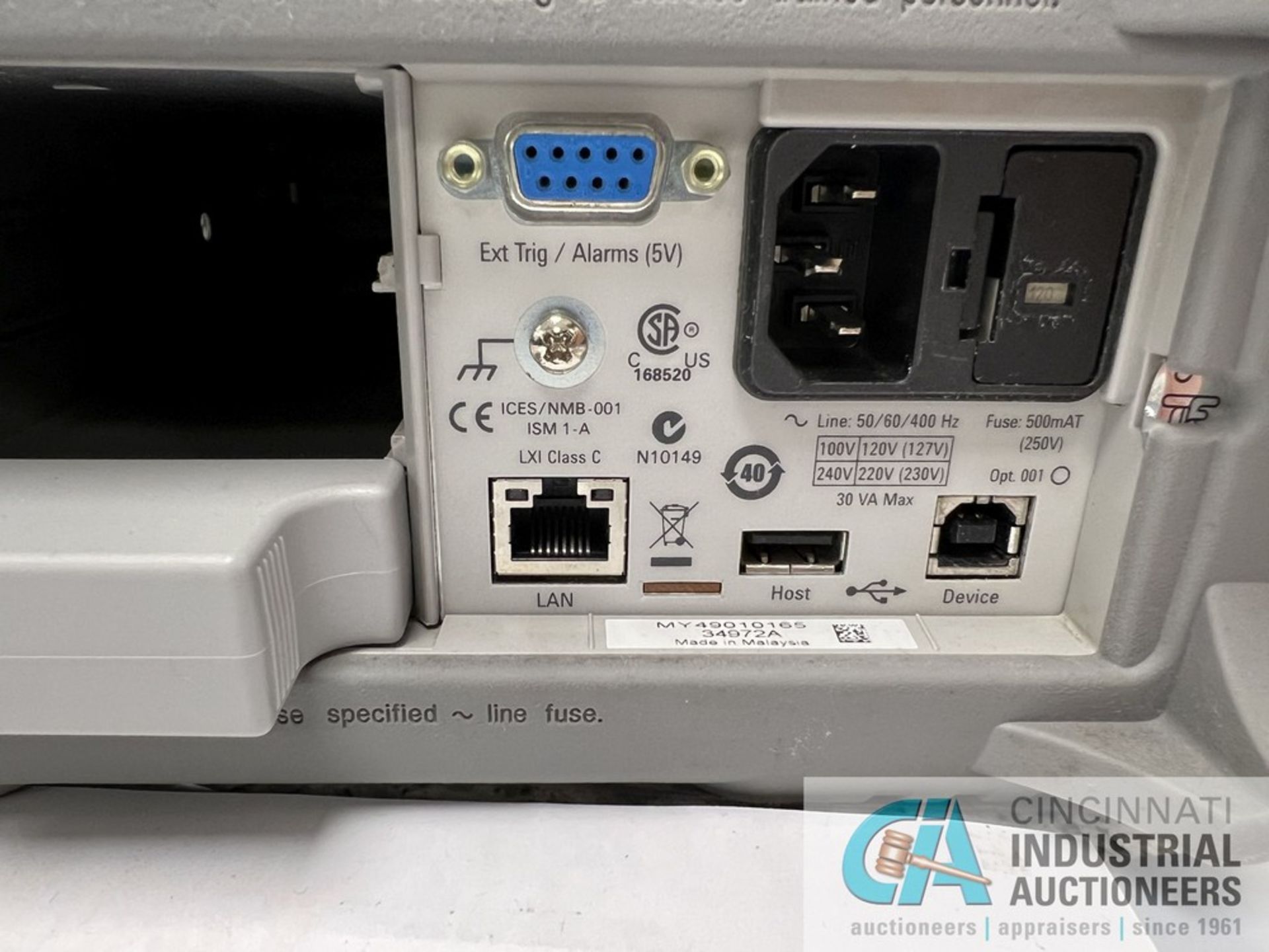 AGILENT MODEL 34972A LXI DATA ACQUITION / SWITCH UNIT (INSP) - Image 3 of 3