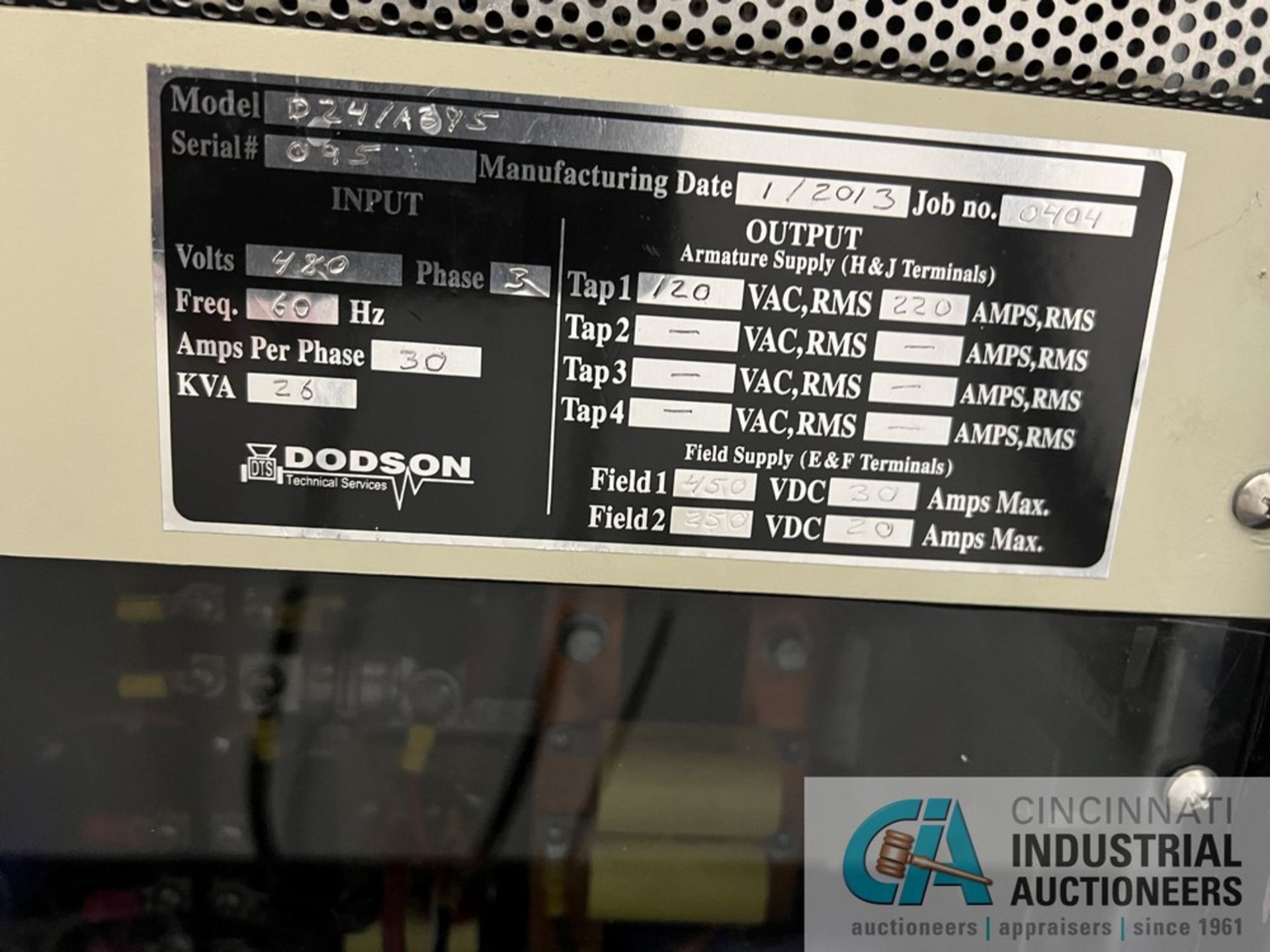 LING ELECTRONICS MODEL A395 VIBRATION TABLE; S/N 87, WITH DODSON VIBRATION TEST EQUIPMENT DATA - Image 5 of 7