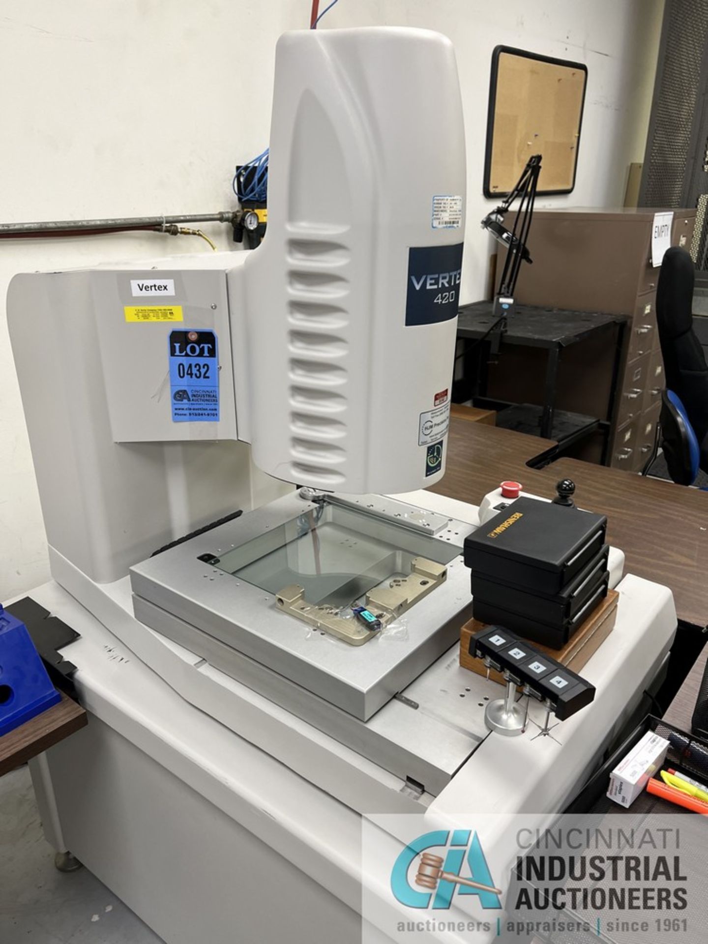 MICRO-VU VERTEX 420 PRECISION MEASURING SYSTEM; S/N VX42001317, RENISHAW TP-20 PROBE BODY, (4) PROBE