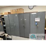 2-DOOR STEEL CABINETS WITH MISCELLANEOUS PIN GAGE REPLACEMENTS AND OTHER MISCELLANEOUS GAGE PARTS (