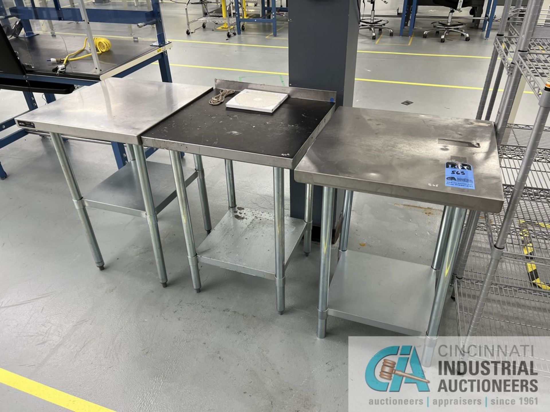 24" X 24" STAINLESS STEEL TABLES (JPF)