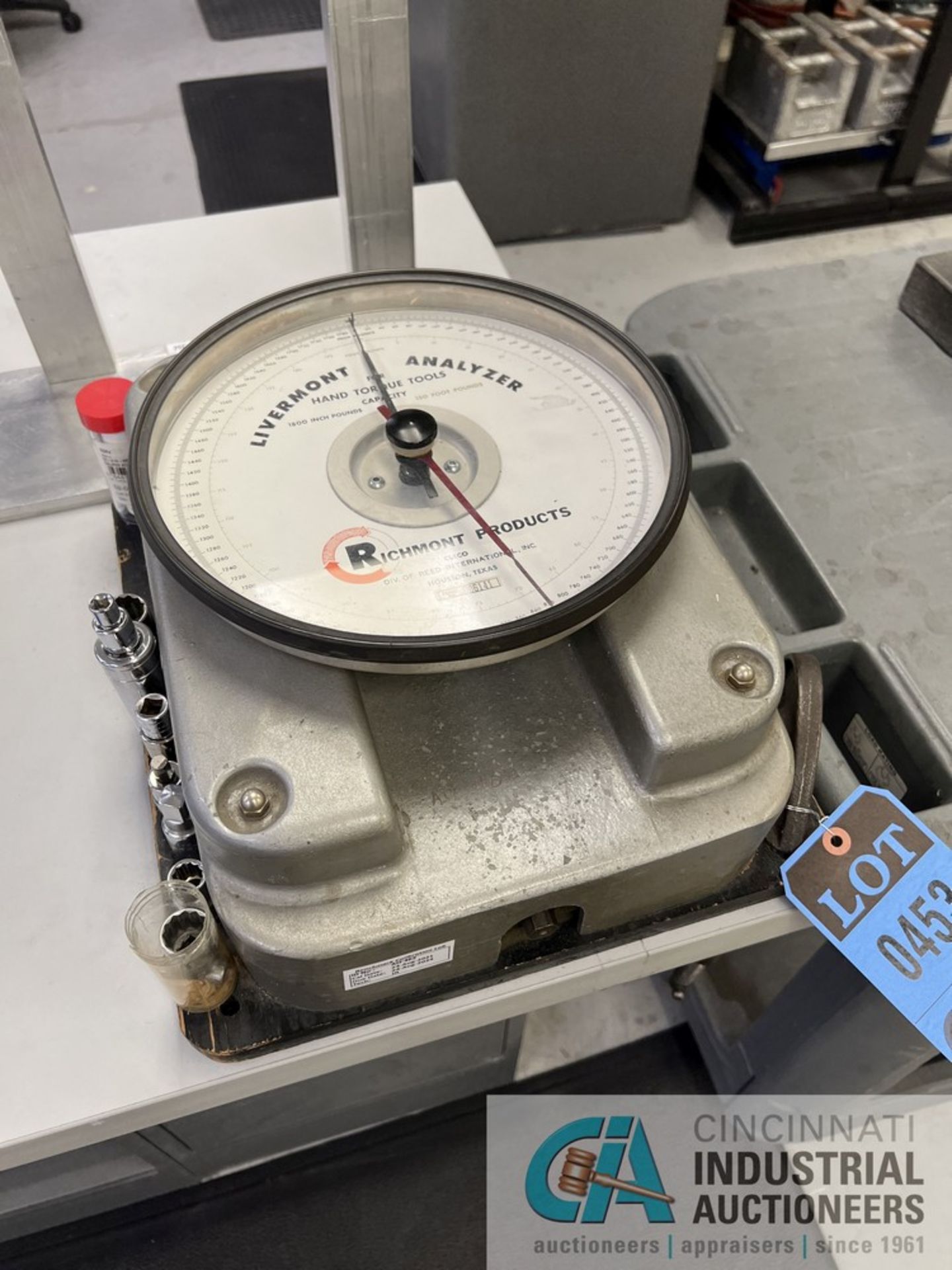 1,800 INCH / LB. CAPACITY RICHMONT LIVERMONT HAND TORQUE ANALYZER (INSP)