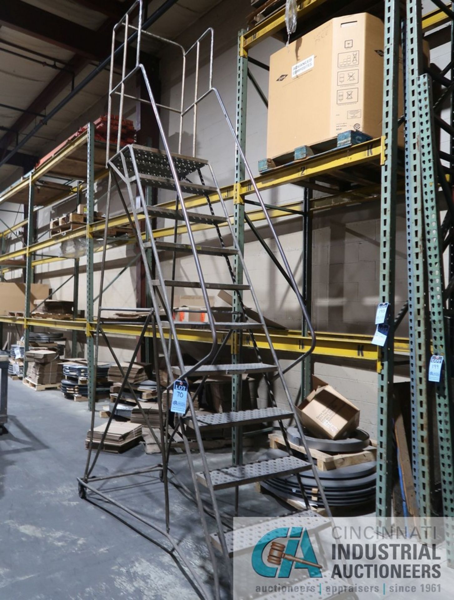 ELEVEN STEP PORTABLE WAREHOUSE LADDER