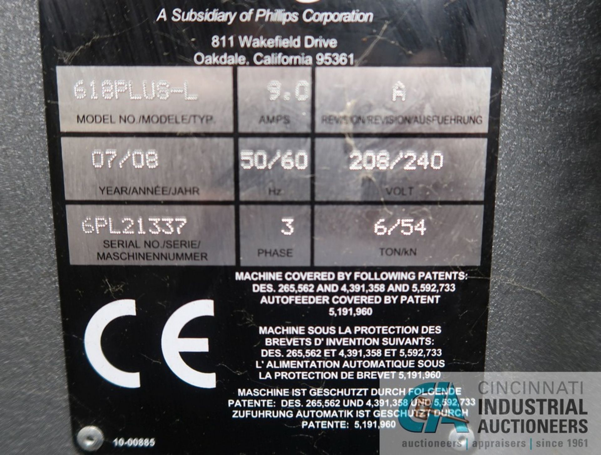 HAEGER MODEL 618-PLUS-L HARDWARE INSERTION PRESS; S/N 6PL21337, HAEGER MODULAR AUTOFEED SYSTEM, FOOT - Image 11 of 13