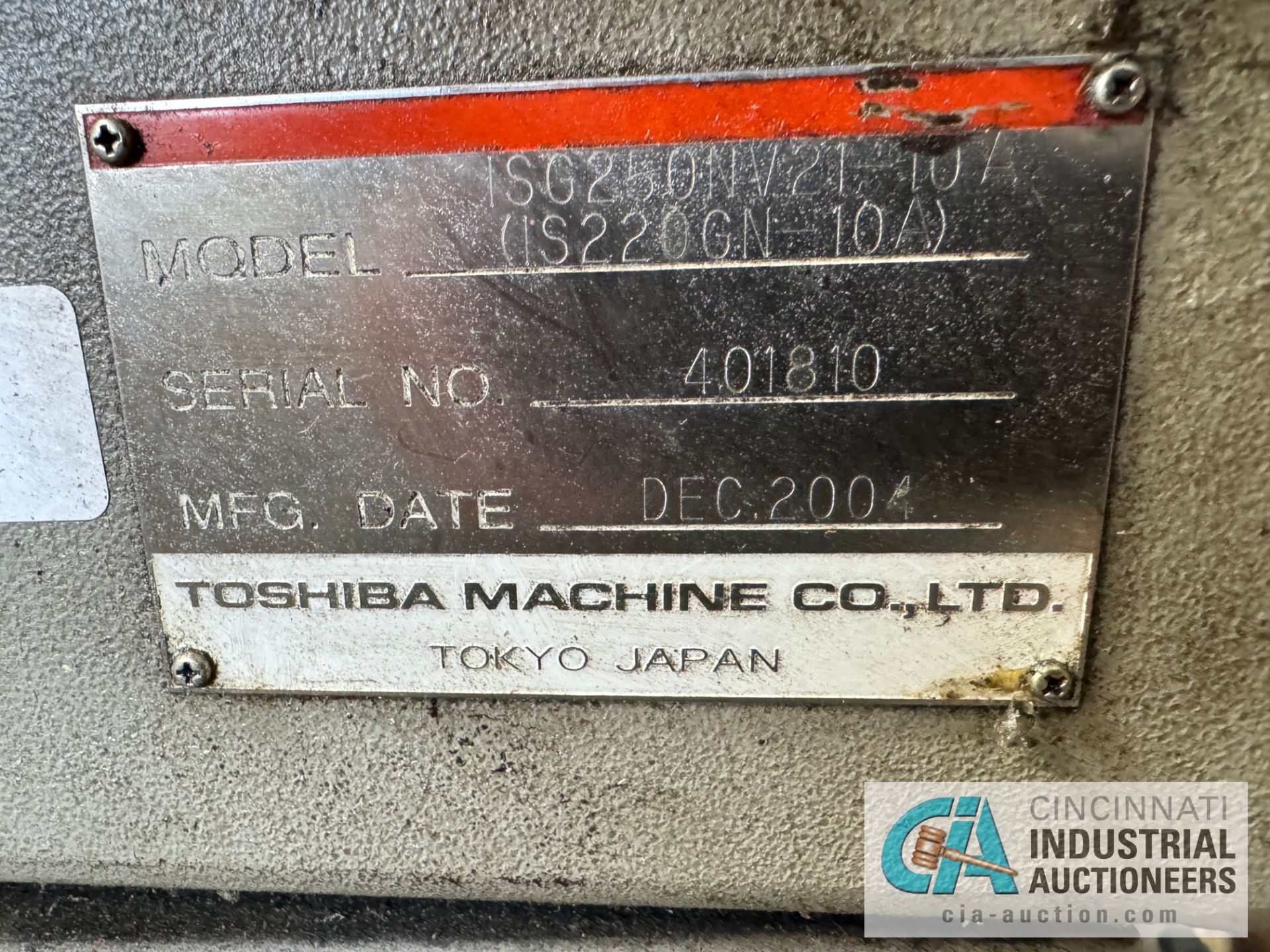 Toshiba Model ISG250NV21, 243-Ton x 14.3-oz, Injection Molding Machine (2004), s/n 401810, Updated - Image 8 of 11