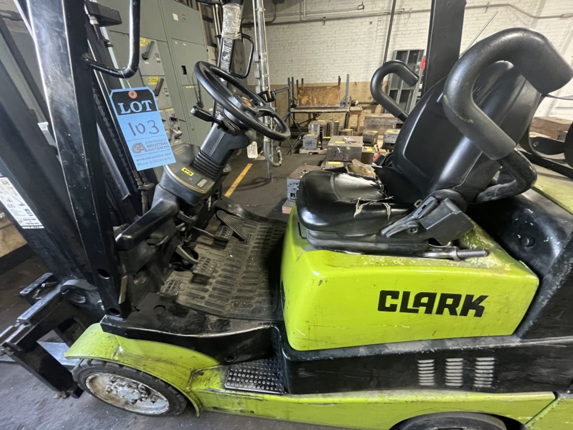 6,000 Lb. Clark LPG Forklift, Model C30C, Solid Tire, 189" Max Lift, - Image 11 of 12