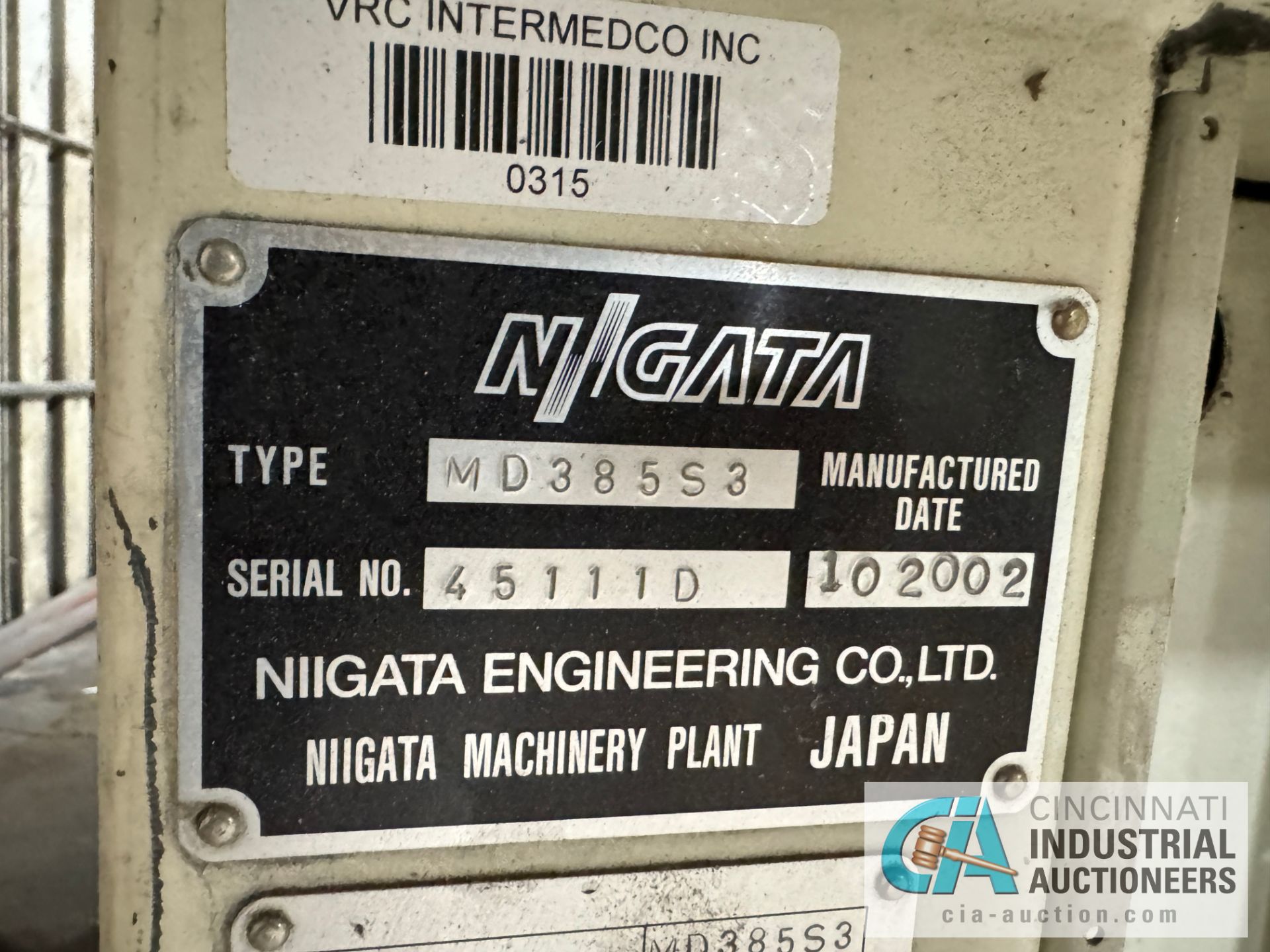 Niigata Model MD385S3, 385-Ton x 19.57-oz, Electric Injection Molding Machine (2002), s/n 45111D, - Image 12 of 12