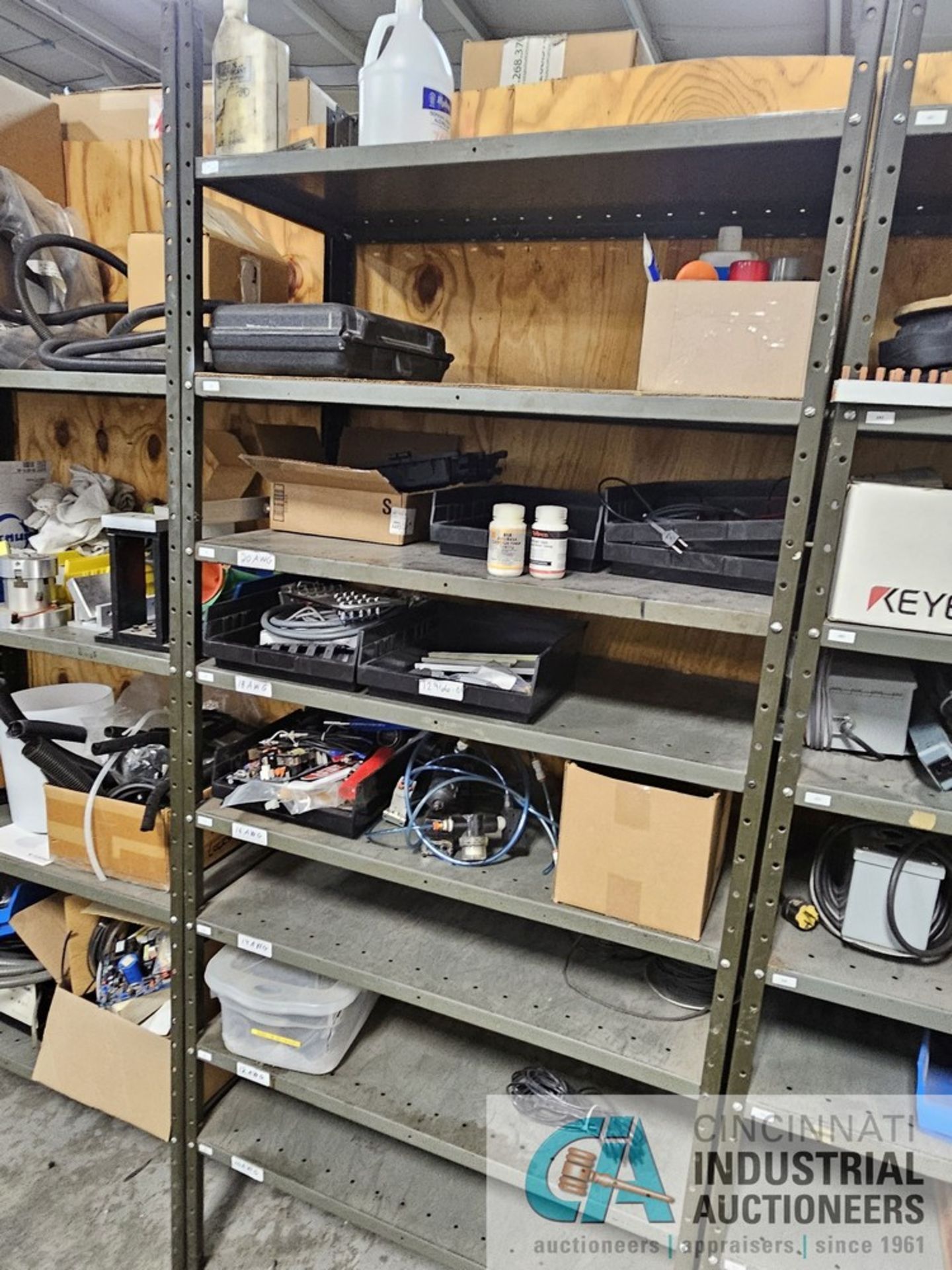 SECTIONS STEEL SHELVING WITH CONTENTS; ELECTRIC PARTS AND MISCELLANEOUS TOOLTEX ITEMS - Image 4 of 6