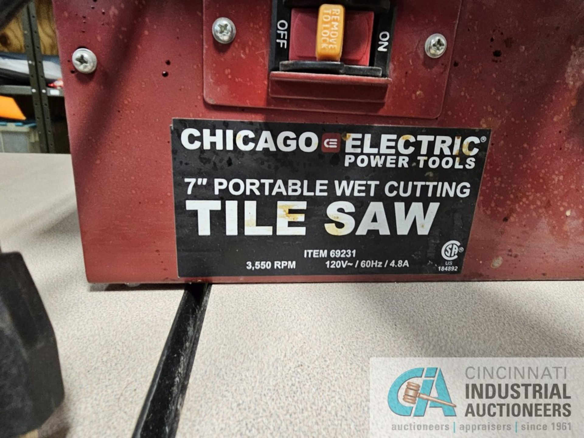 7" CHICAGO WET CUTTING TILE SAW - Image 2 of 2