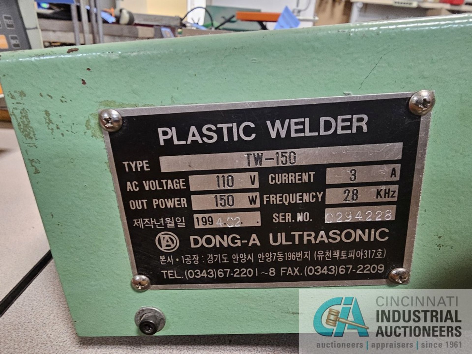 TYPE TW-150 PLASTIC WELDER - Image 3 of 3