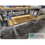 24" X 55" STEEL FRAME / WOOD TOP BENCH