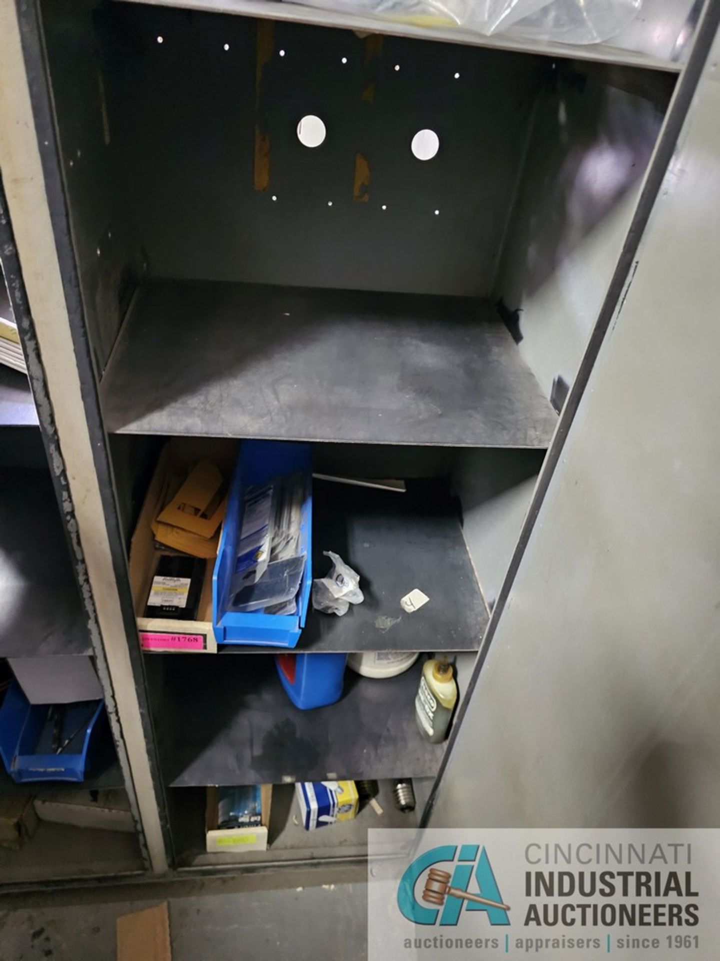 STEEL 2-DOOR CABINETS WITH CONTENTS; MAINTENANCE ITEMS - Image 2 of 4
