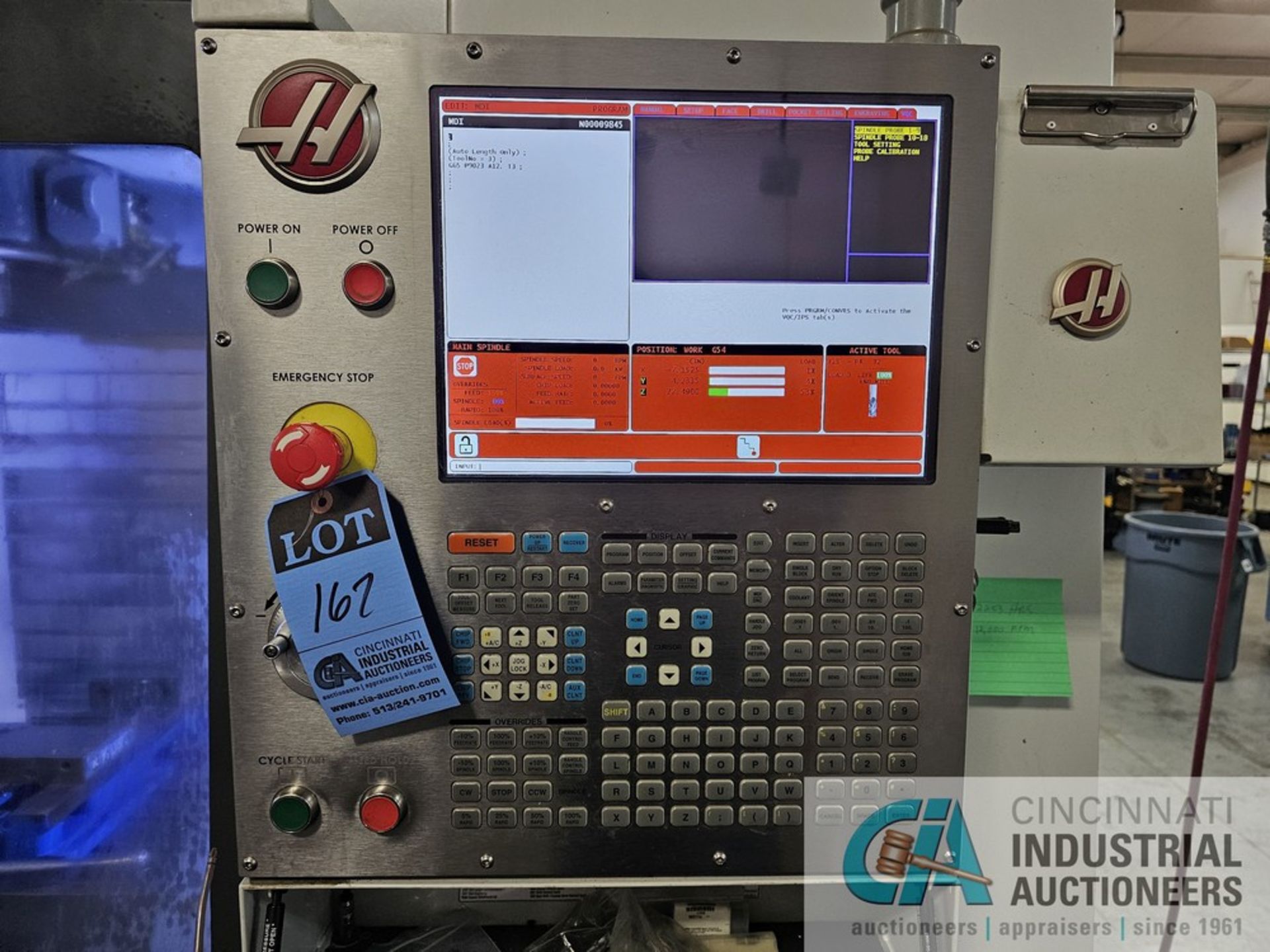 HAAS MODEL VF4SS CNC VERTICAL MACHINING CENTER; S/N 1224046, 20" X 52" TABLE, 40 TAPER SPINDLE, 12, - Image 3 of 14