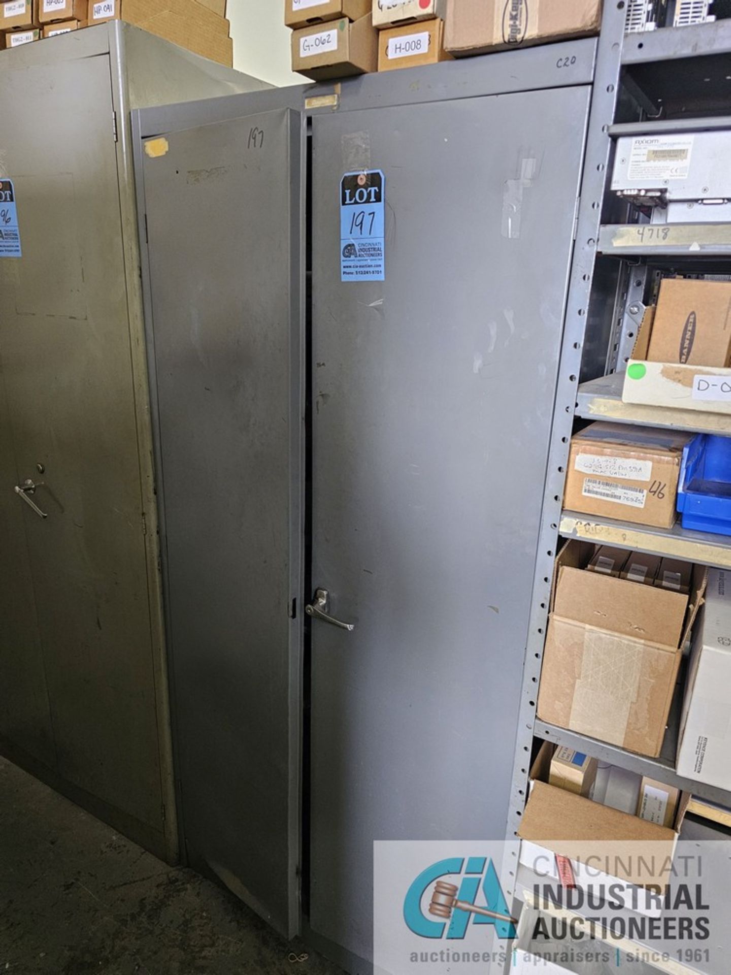 2-DOOR CABINET WITH SHIPPING SUPPLIES