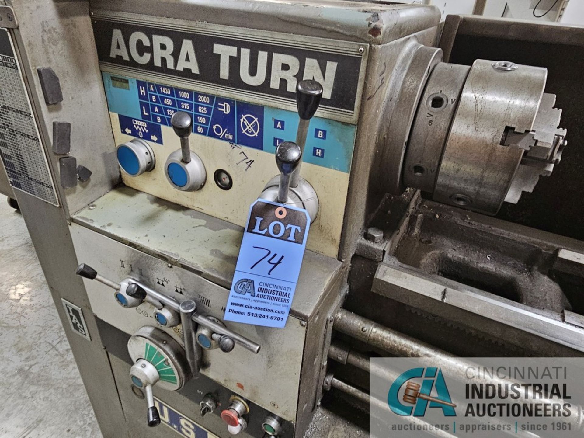 14" X 40" ACRA TURN MODEL HQ 1440/JC6236 TOOLROOM LATHE; S/N A5105263, 42-200 RPM, 8" 3-JAW CHUCK, - Image 4 of 9