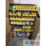 (LOT) CART WITH ELECTRICAL ACCESSORIES