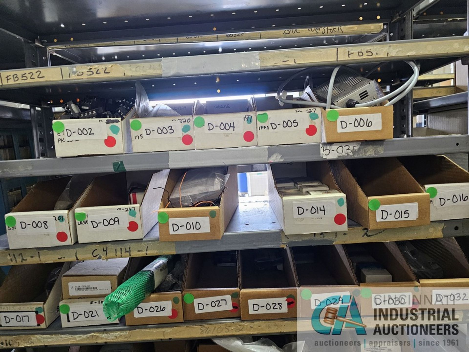 SECTIONS OF SHELVING WITH ELECTRICAL ITEMS - Image 2 of 12