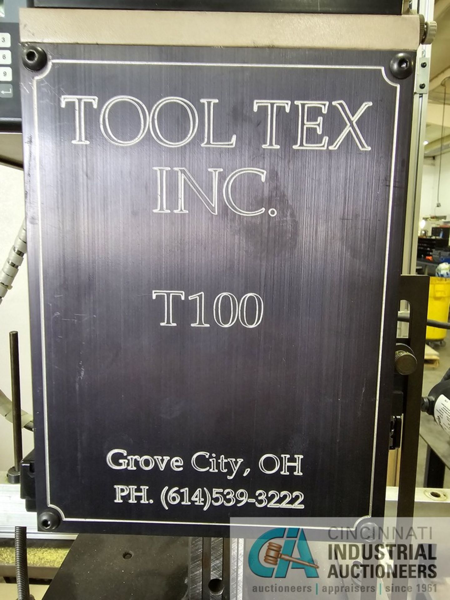 TOOLTEX T100 HOT STAMP PRESS WITH 24" X 72" MAPLE TOP BENCH - Image 5 of 9