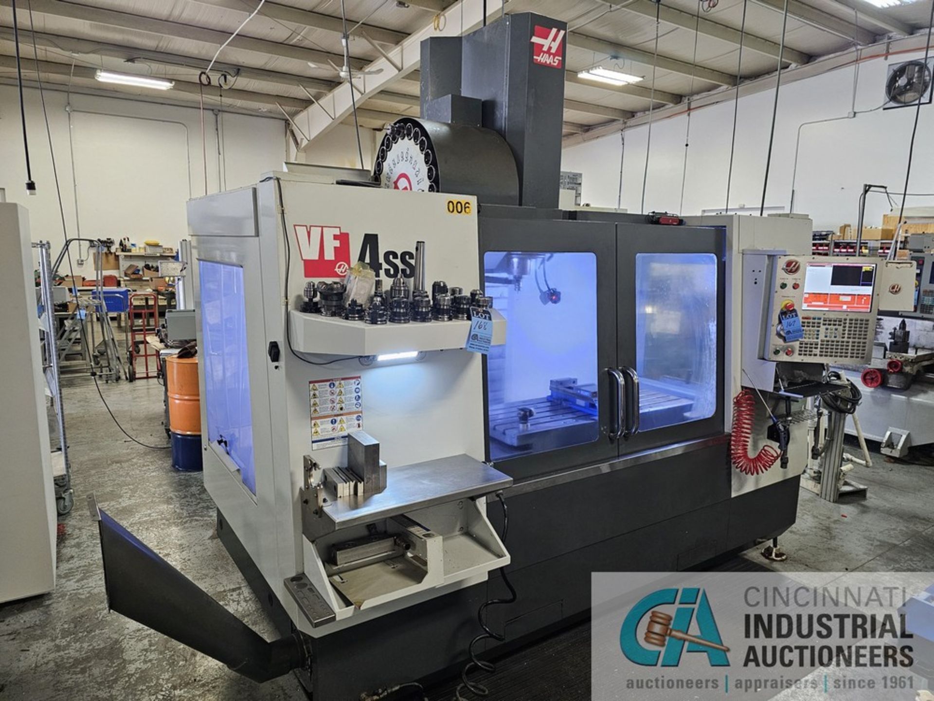 HAAS MODEL VF4SS CNC VERTICAL MACHINING CENTER; S/N 1224046, 20" X 52" TABLE, 40 TAPER SPINDLE, 12,