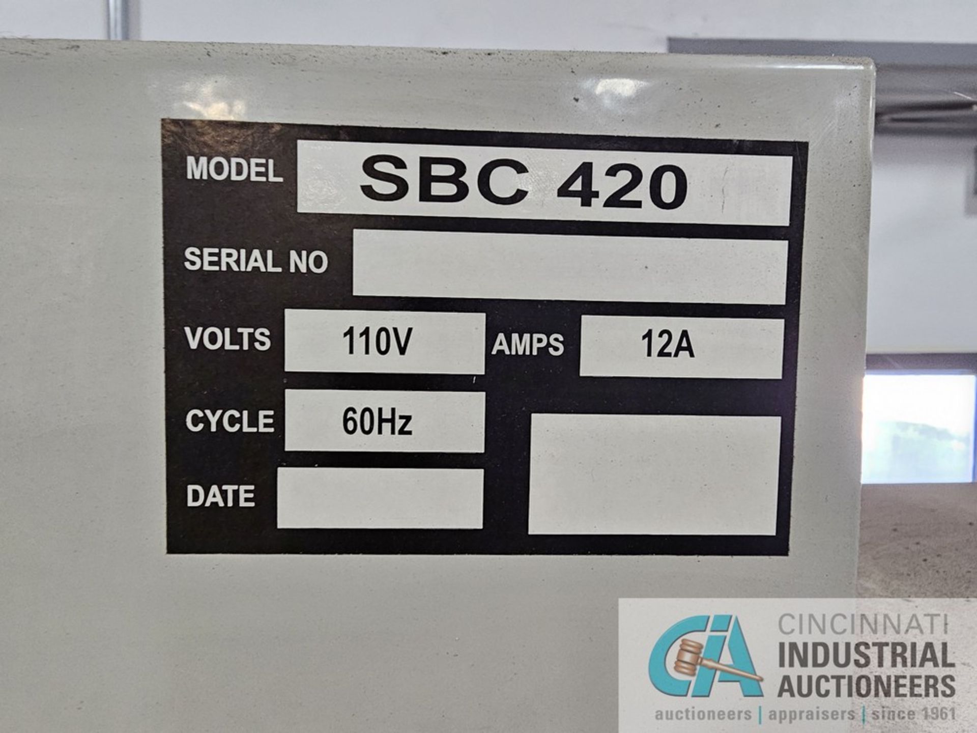 SBC420 ABRASIVE BLAST CABINET, 24" X 48", ATTACHED DUST COLLECTOR - Image 6 of 7