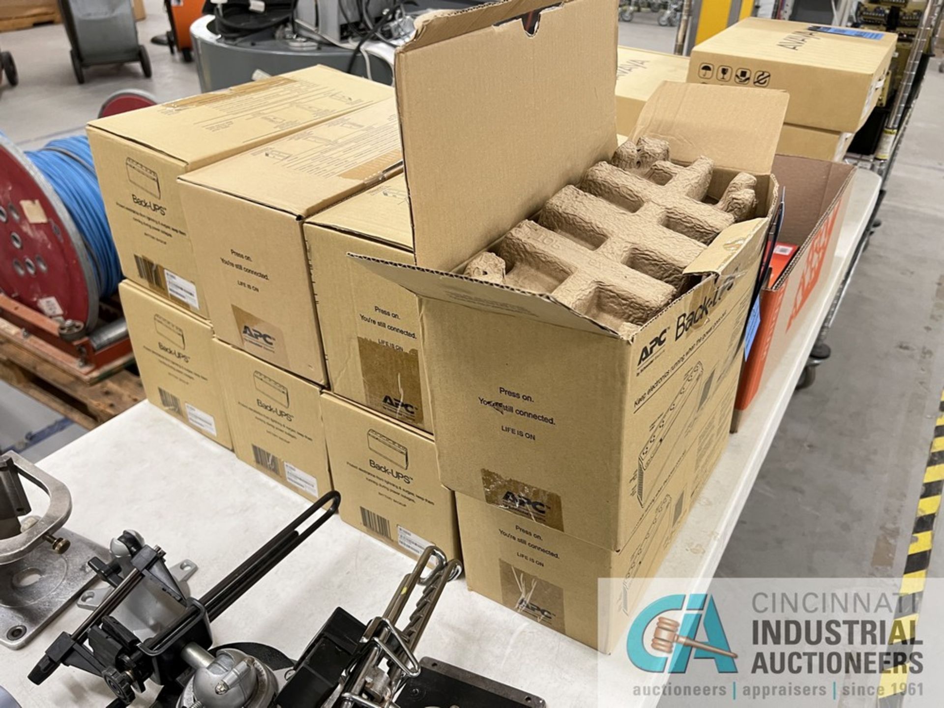 (8) APC MODEL BE600MI UPS BACK UP BATTERIES (NEW) (WAREHOUSE)