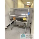 48" X 30" AERO MODEL 41GX-3048 ENCLOSED STAINLESS STEEL WORK TABLE WITH LIGHT (WAREHOUSE)