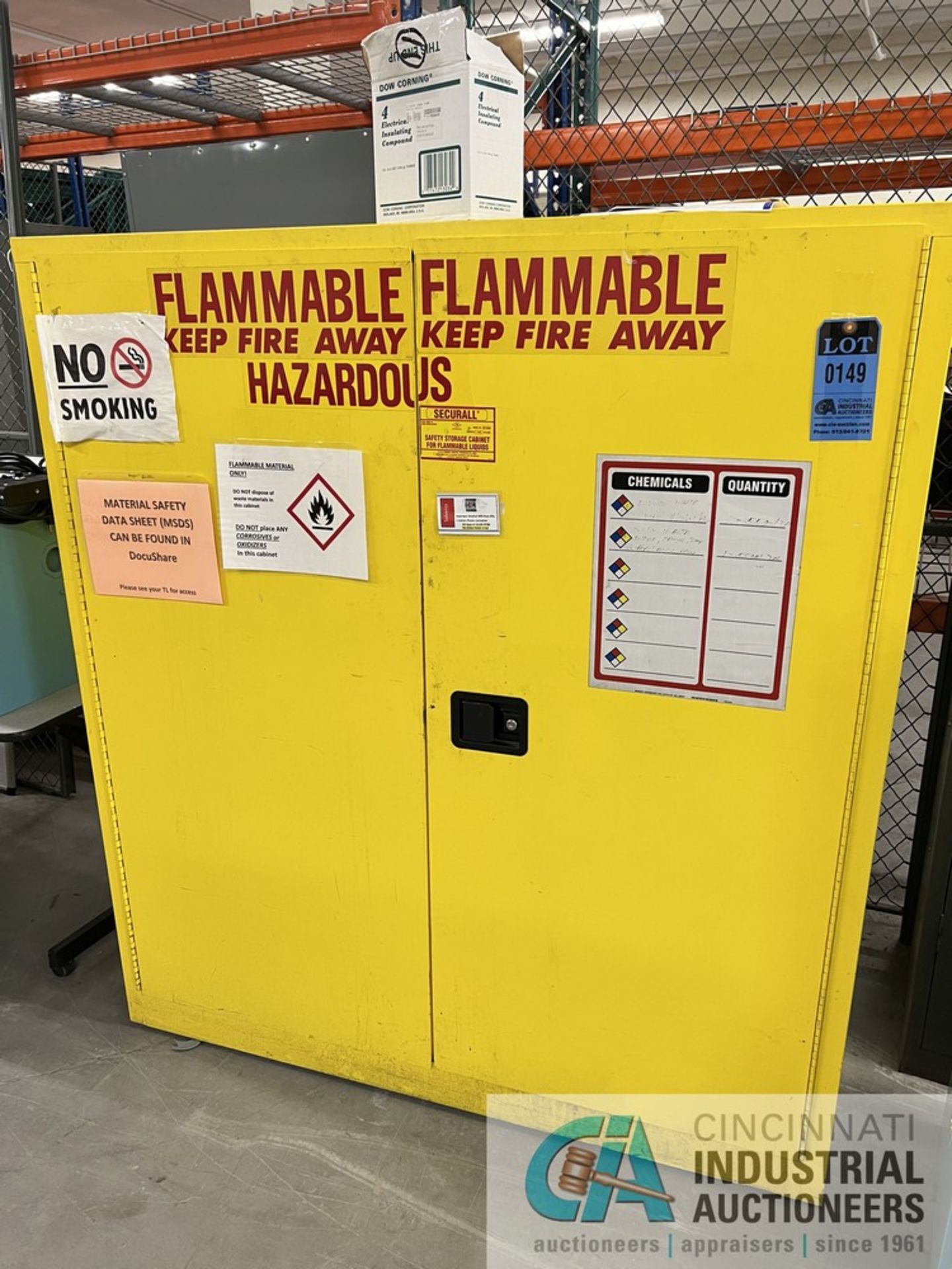 120 GALLON CAP SECURALL FLAMMABLE LIQUID CABINET (WAREHOUSE)